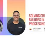 A thumbnail image for a video conference at Applaudo's Developer Conference named " 0:00 / 35:37 Solving Critical Failures in Data Processing Systems" by Byron Hernández & Juan Estrada